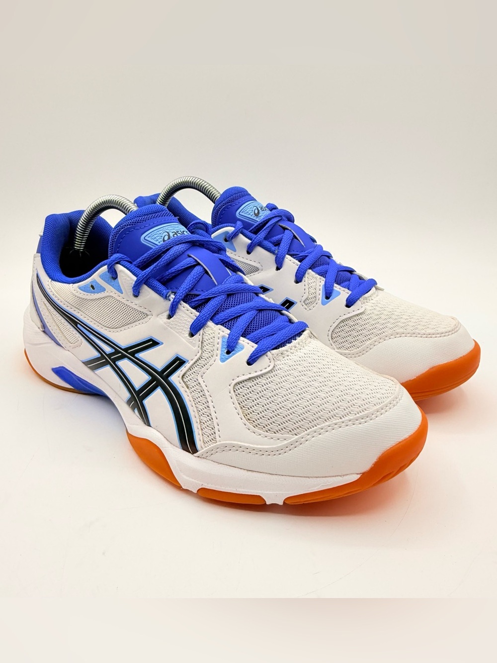 ASICS Gel-Rocket 10 Women’s Size 10 White Blue Indoor Volleyball Court Shoes